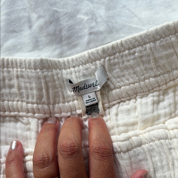 Madewell Off-White Textured Pants - Picture 2 of 2